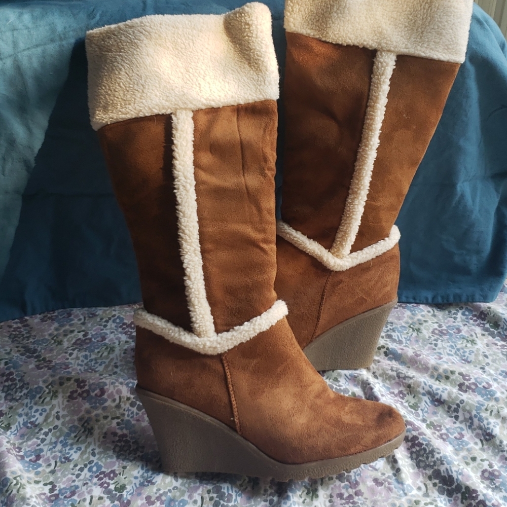 Comfy Under the Knee High Boots